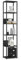 AKORD Bücherregal mit 6 Ablagen 40cm breit | Industrial/Loft-Style | Offen | Skelettbauweise | Standregal | Holz/Metall | Für Küche, Schlafzimmer, Büro | Regal mit Metallrahmen | Schwarz