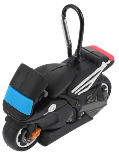 HEMOTON Kopfhörerhülle Aus Kompatibel Mit Airpods Pro Ladehülle Mit Motorrad-Design Stoßfest Und Geruchsneutral Als Schutzhülle Und Schlüsselanhänger