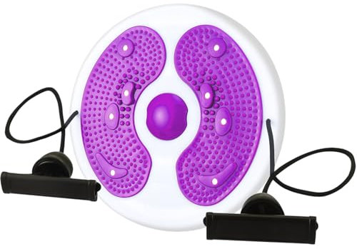 Twist Waist Disc Waist Whisper - Waist Twister with Drawstring Massage Foot Sole, Multifunctional Magnetic Balance Board Body Shaping Twister Exercise for Women Weight Loss Body Shapin(Purple)