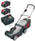 Cramer 40LM41K2X - Tosaerba senza fili, per prati fino a 500 m², larghezza di taglio 41 cm, sacchetto da 50 l, incluse due batterie 40 V 3 Ah e un caricatore rapido, garanzia 2 anni