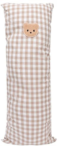 Beruhigendes Stützkissen Für Kleinkinder – Atmungsaktives Baumwollbären-Karomuster Für Ruhiges Seitenschlafen