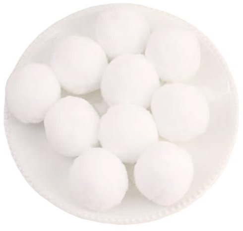 30 Stück Pompons zum Basteln, Weiß Pompons, 40mm/4cm Pompom Bälle, Groß Pompoms zum Basteln, Pompons Bälle für DIY Kreative Handwerk Dekorationen large white Pom Poms Pompoms (Weiß-40mm)
