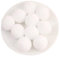 30 Stück Pompons zum Basteln, Weiß Pompons, 40mm/4cm Pompom Bälle, Groß Pompoms zum Basteln, Pompons Bälle für DIY Kreative Handwerk Dekorationen large white Pom Poms Pompoms (Weiß-40mm)