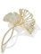 Blatt Kristall Brosche Pins Brosche Gold Ginkgo Pins Brosche Vintage Blätter Dekorative Anstecknadel Brosche Knöpfe Strickjacke Clip Revers Clip Shirt Clip Schmuck Für Frauen Mädchen Geschenke
