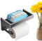 GIFYYM Toilettenpapierhalter Ständer, -Aluminium-Tücherrollenspender, Aufbewahrung, wandmontierter Toilettenpapierhalter mit Ablage und Schrauben, selbstklebender Toilettenpapierrollenhalter