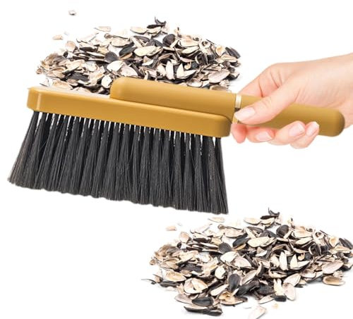 Counter Duster - Hand Broom Brush, Dust Brush | Counter Dust Broom Duster Cleaning Brush with Remover Roller, Soft Bed Sheets Cleaning Brush for Bed Sheets, Furniture, Sofa,16.54x3.35 Inches