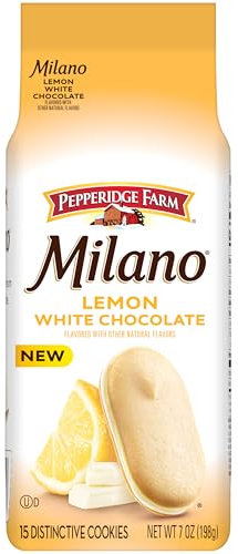 Pepperidge Farm Milano Biscotti al Cioccolato Bianco Aromatizzato al Limone Sacchetto 200ml