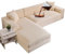 GUYIRT Couch Überwurf L Form Kratzfest Katzen, Sofabezug Ecksofa L Form Wasserdicht, Couch Überzug L Form Stretch, Sofa Cover L Shape Elastic, Für Wohnzimmer (Beige,4 + 4 Sitzer)