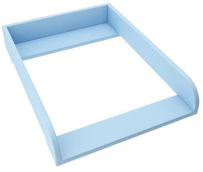 regalik Wickelaufsatz für Malm von IKEA, Wickeltischaufsatz für 48 cm Kommoden, Abnehmbar Wickelkommode aufsatz, Abgerundeten Frontplatten, Blau, 72cm x 54cm