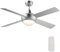 WilTec Ventilateur de Plafond Silencieux 65 W, 4 pales, Ø 130 cm, Max. 30 m², plafonnier intégré, brasseur d’air avec Lampe Lustre luminaire