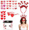 Cupids Fluch Herz Haarreif - Amor Kostüm für Damen mit Herz Sonnenbrille, Amor Pfeil und Bogen - Liebenswert und stilvoll!