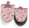 Cuisinart Neoprene Christmas Winter Mini Oven Mitts, 2-Pack (Peppermints)