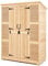 VEVOR Abri de Jardin, 1473x680x1980 mm, Grand Abri de Rangement à Outils Extérieur en Bois de Cèdre, avec Étagères, Portes Verrouillables, Toit Étanche, Armoire de Stockage pour Patio, Cour, Pelouse