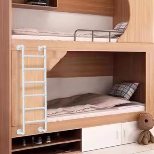 Scaletta per letto a castello in metallo da parete per casa Loft 104,1 cm Scala a gradini con carico di 136,1 kg per interni in ferro battuto, finestra in ferro battuto, scala in uscita