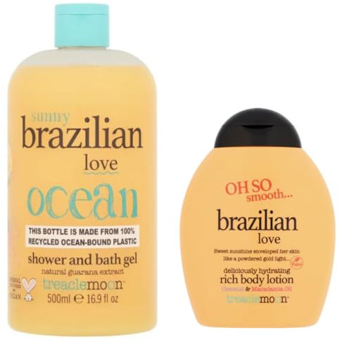 Brazilian Love Gift Set – Luxurious Bath & Shower Gel (500ml) & Nourishing Body Lotion (250ml) | Exotic & Indulgent Skincare Duo by Black Nore Gifts