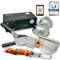 Pukpu Smash Burger Kit Profesional – Set 6 Piezas con Prensa Smash, espátulas Plancha, cúpulas derretir Queso y Accesorios para cocinar Hamburguesas Estilo Americano en casa o BBQ (Negro)