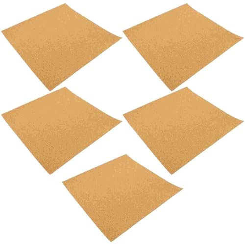 Tableau en Liège Panneaux carrés en liège, 5 pièces, Tableau de Rappel, Affichage des Avis, Bulletin, Punaise, Carreaux muraux, sous-Verres pour Le Bureau, La Maison