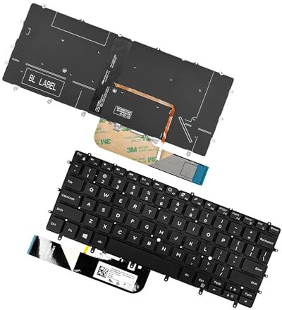 Clavier rétroéclairé de rechange pour Dell XPS 13 9370 9380 9360 7390 9305 Clavier 82FHM 082FHM 343NN 0343NN 0343NN
