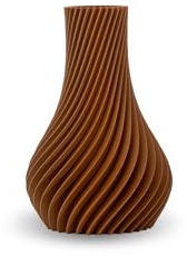 NATUMO Pirum 3D-Druck Vase, birnenförmige Blumenvase modern (Braun, 12 cm) | Wasserdicht beschichtet & bruchsicher – für Tulpen, Trockenblumen & Pampasgras – nachhaltiges PLA, Made in Germany