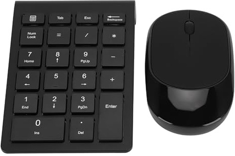 TOPINCN Kabelloses, Ultradünnes Tastatur-Maus-Set mit 22 Tasten, Stabile Signal-2,4-G-Funkübertragung, Kompatibel mit /8/10/MAC, für den Einsatz Im Home-Office