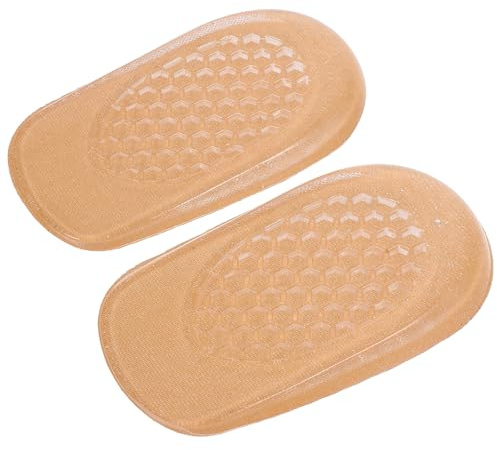 Damen Fersenkissen mit 1, 5cm Silikon, 1 Paar Khaki | Unsichtbare Erhöhung, Stoßdämpfend und Verschleißfest, Leichte Ausführung mit Rutschhemmender Wirkung