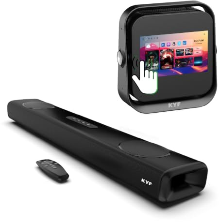 Vidéoprojecteur Full HD 4K avec Écran Tactile 7 Pouces, Android, Wi-FI 6, Bluetooth 5.1, Pack avec Barre de Son 100W RMS