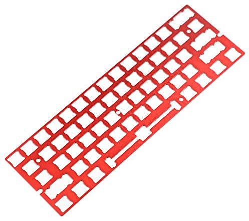 YMDK ANSI Anodized Aluminum Positioning Board Plate Support for GH60 60% Keyboard DIY Support Costar Stabilizers Cherry PCB Stabilizers (Red)