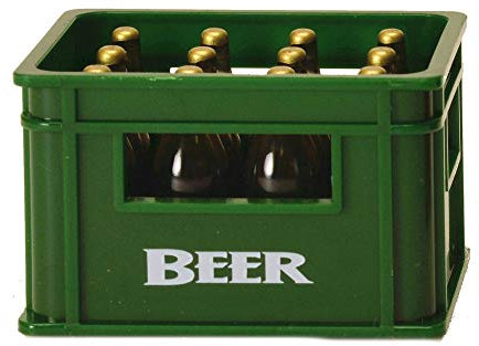 Bierkiste Flaschenöffner mit Magnet in grün - Bierkasten Bieröffner Kapselheber