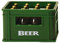 Bierkiste Flaschenöffner mit Magnet in grün - Bierkasten Bieröffner Kapselheber