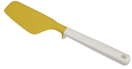 Joseph Joseph Elevate Spatule Retourner Oeufs avec repose-outils intégré, Spatule Flexible en Silicone, Résistant à la Chaleur, antiadhésive, Jaune