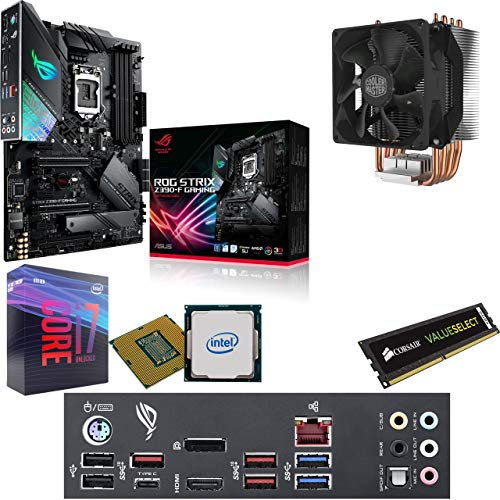 Components4All Intel Coffee Lake Core i7 9700K 3.6GHz (4.9GHz Turbo) CPU, Asus Strix Z390-F Gaming Motherboard, 4GB 2400MHz Corsair DDR4 RAM & Cooler Master Hyper Cooler Pre-Built Bundle