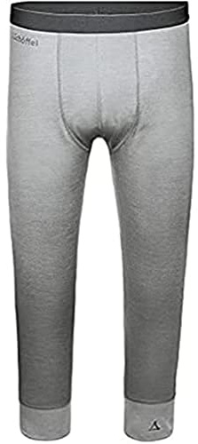 Schöffel Herren Merino Sport Pants Short M, temperaturregulierende Lange Unterhose, atmungsaktive Thermo Leggings in 3/4 Länge, Light Grey, S