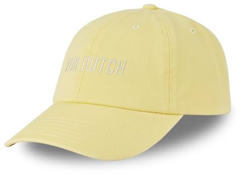Von Dutch Kappe für Damen und Herren, verstellbare Dad Cap mit Strapback, gelb, Einheitsgröße