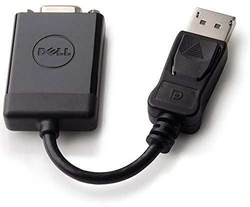 Dell DisplayPort a VGA, adattatore (film su un proiettore home theatre, adattatore supporta una risoluzione video massima di 1.920 x 1.200 pixel, Plug & Play), nero