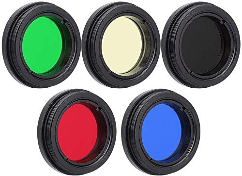 POFET Okular-Farbfilter mit Kunststoff-Box, 31,7 mm, Astronomischer Nebelfilter und optisches Glas für Teleskop