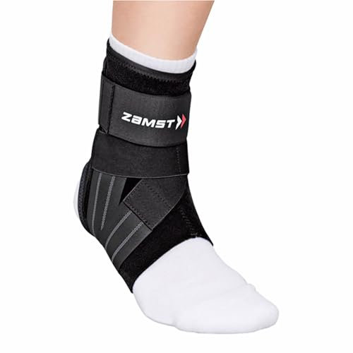 Zamst A1 Sprunggelenkbandage - Verstellbar gegen Umknicken bei Schweren Verstauchungen und Chronischer Instabilität - Bandage Fußgelenk, Ideal zum Sport - Anatomische Passform. (S, Left)