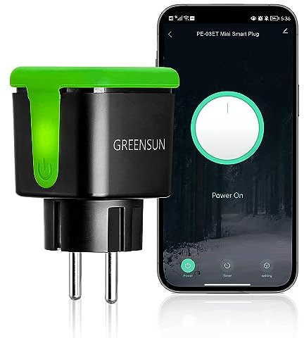 WLAN Steckdose Outdoor GreenSun Aussensteckdose Wasserdicht Outdoor Steckdose Smart Steckdose Wifi Steckdose Smart Plug Steckdose Alexa mit Zeitschaltuhr kompatibel mit Alexa Google Home IP44