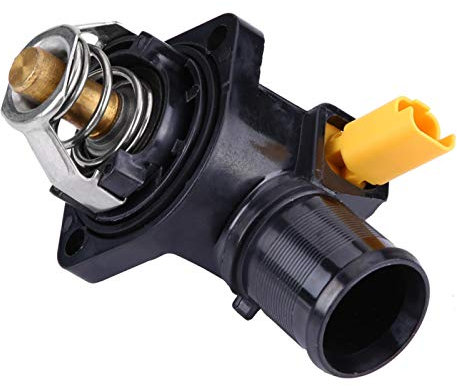 Yuecoom Thermostat de voiture de liquide de refroidissement moteur + boîtier de thermostat pour 206 207 SW 1007 Bipper Tepee, pour C2 C3, pour Fiorino Qubo OE: 1336Z2