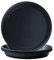 Kunjocy Pack of 5 Black Plant Pot Saucers, 26 CM Round Plant Pots Trays Garden Plant Saucer Plant Plastic Plate Pot Tray for Garden Indoor Outdoor Fit Plant Pot up to 23 CM (Black, Outer 26 CM)