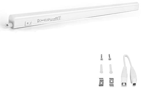 2er-Set LED Unterbauleuchten Lichtleisten 60cm warmweiß 3000K 760lm hell blendfrei mit An/Aus-Schalter 1,5m Netzkabel mit Euro-Stecker inkl. Verbindungskabel & Montagezubehör L573xB22xH30mm