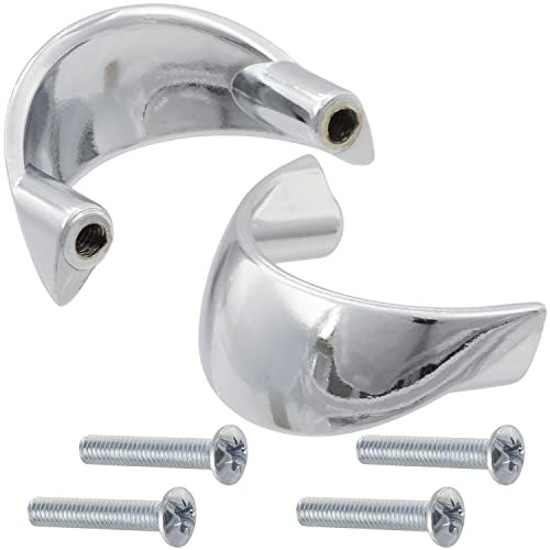 AERZETIX - C41421-2er-Set Möbelgriffe achsabstand 32 mm - schrank wandschrank schublade einrichtung dekoration küche wohnzimmer montage - aus metall - verchromt
