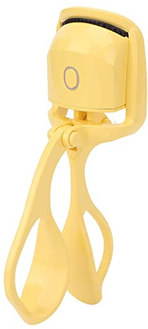 ciciglow Beheizte Wimpernzange, USB Wiederaufladbar, 2 Temperaturen: 65° C und 85°, Typ C, 230 MAh Akku, Eyelash Comb, Schutzhaube, Gelb