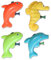 12 x Wasserpistole Pistole Meerestiere Delfin Seepferdchen Fisch 10 cm Spritzpistole Badespaß Pool Party Kindergeburtstag