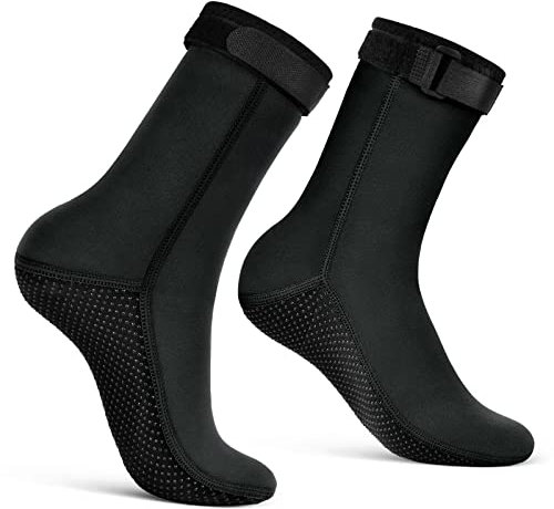flintronic 3mm Neopren Socken, Tauchsocken Neoprensocken, Rutschfeste Wassersport Schwimmen Socken für Damen und Herren, zum Schnorcheln, Surfen, Segeln, Wassersport, Schnorcheln