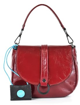 Gabs Leder Umhängetasche Handtasche Bea Glass Tube Black Crossbody Bag Lambrusco dunkelrot