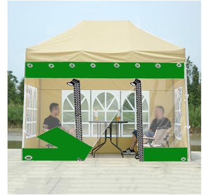 Wetterfeste PVC Plane mit Reißverschluss,Planen-Seitenwände, Pavillon-Seitenwände, durchsichtige Plane mit Ösen,wetterfest for Veranda,Pergola,Innen- und Außenbereich ( Size : H2.2xW4m/H7.2xW13.1ft )
