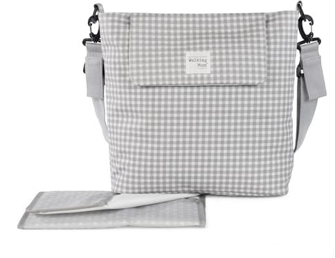 Walking Mum I Love Vichy Korb Tasche - Grau