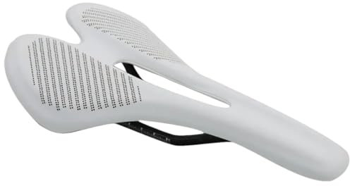 Vollcarbon Sattel Ultraleicht Atmungsaktiv Bequem Sitzkissen Fahrrad Rennsattel MTB Rennrad Zubehör Weiß