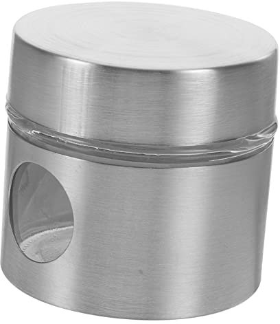 MAGICLULU Tragbare Kaffeedose Kaffeebehälter Luftdichte Küchendose Runde Klare Topfgläser Kaffee Tee Zuckerdose Reisezubehör Leere Sahne Rostfreier Stahl Glas Siegel Reisen