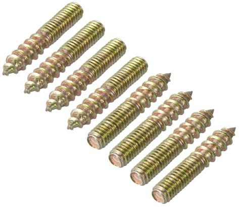 QUARKZMAN M6 Hanger Bolzen Länge 1-1/8(30mm) Doppeltkopf-Bolzen Selbstschneidende Schraube 6mm Holzverbindung Möbelfüße 30 Stück